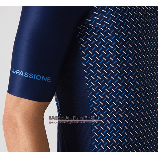 Abbigliamento La Passione 2019 Manica Corta e Pantaloncino Con Bretelle Blu - Clicca l'immagine per chiudere